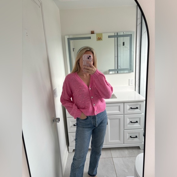 Yas Heartie Knit Cardigan Wool/Alpaca Blend NWT - Picture 13 of 14